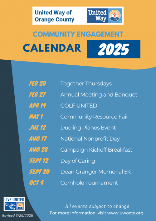 Community Engagement Calendar 2025, rev3-26
